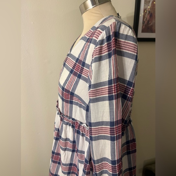 Zara Linen Blend Plaid Mini Dress - Picture 7 of 9